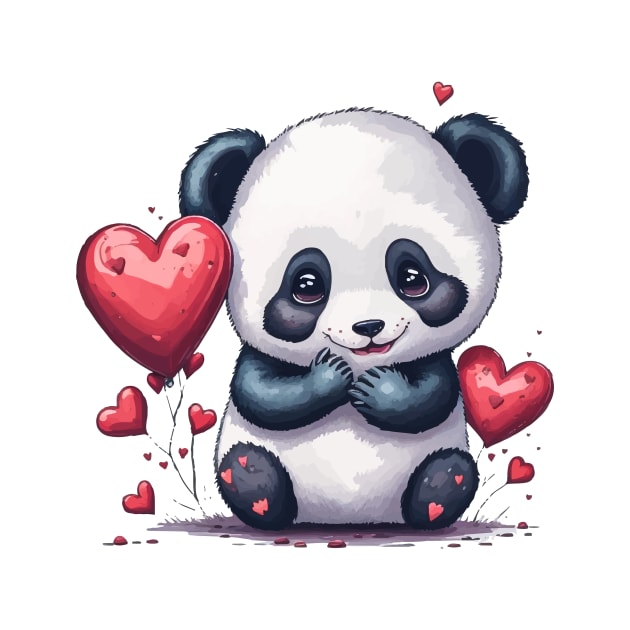 Minimal Cute Baby Panda by Imagination Gallery