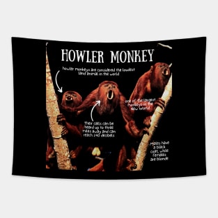 Howler Monkey Fun Facts Tapestry