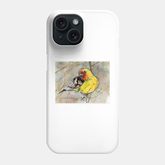 Western Tangers Bird Watercolors Phone Case by dfrdesign