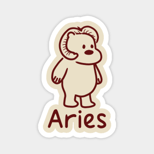 Aries Bear Cute 2 Magnet