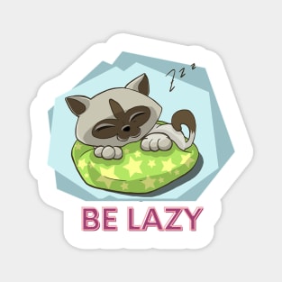 Be lazy cat Magnet