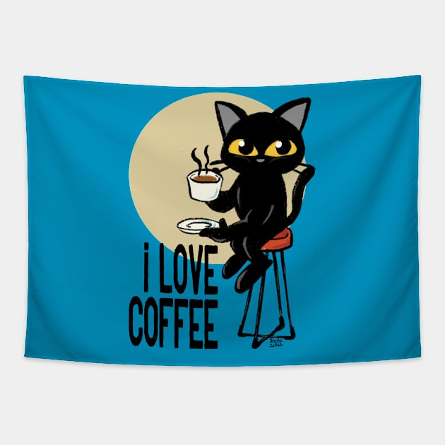 I love coffee Tapestry by BATKEI