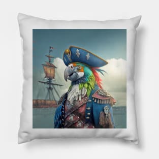 Macaw Parrot Pirate Captain Pillow