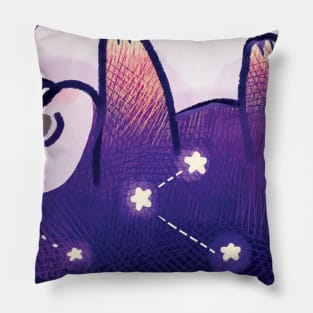 Night sloth galaxy constellation cloud pillow stars Pillow