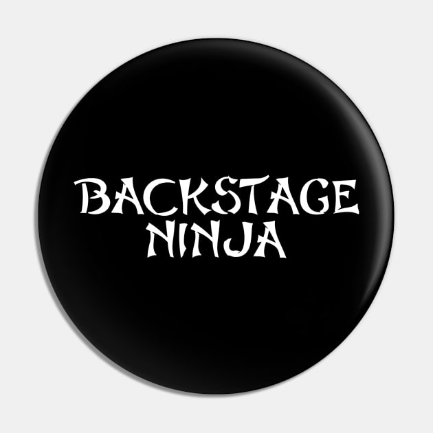 Backstage Ninja Japan White Pin by sapphire seaside studio