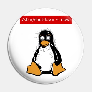 Funny Linux users! Reboot command T-Shirt! Pin