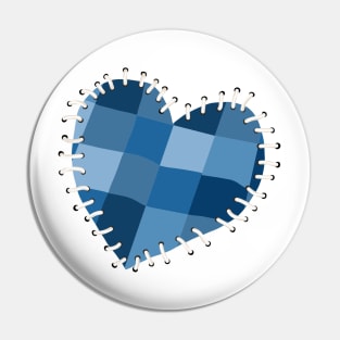 checkered heart Pin