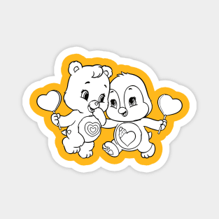 Twin care bears Magnet