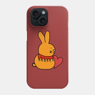 Easter Bunny with Valentine Heart on Valentines Day Phone Case