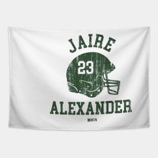 Jaire Alexander Green Bay Helmet Font Tapestry