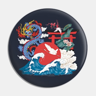 Traditional Japanese Artwork Pin