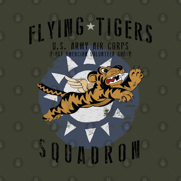 Flying Tigers Squadron Vintage WWII Design by DesignedForFlight