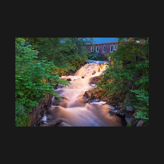 Powwow River smooth Amesbury MA Waterfall by WayneOxfordPh