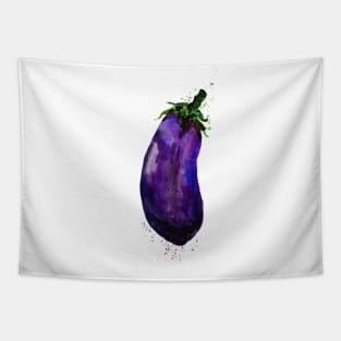 Eggplant Aubergine Watercolor Tapestry