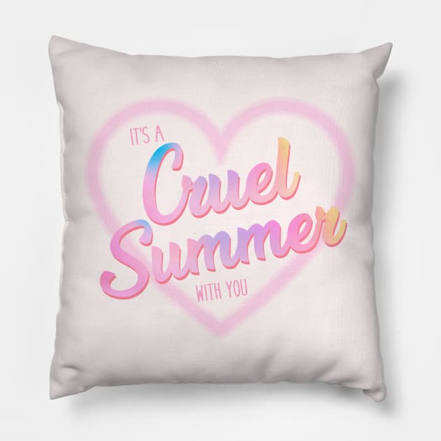 Cruel Summer with You Pillow by Mint-Rose
