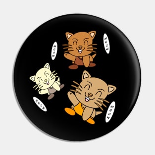 Cute kawaii smiling cats Pin