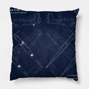 F82 Twing Mustang Blueprint Pillow