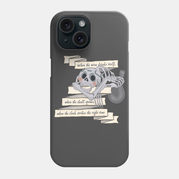 The Last Unicorn Skull Riddle Phone Case by AnnaBanana