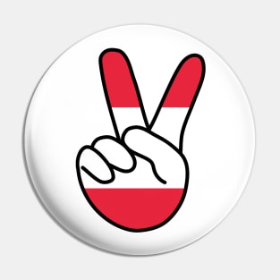 Austria Flag V Sign Pin