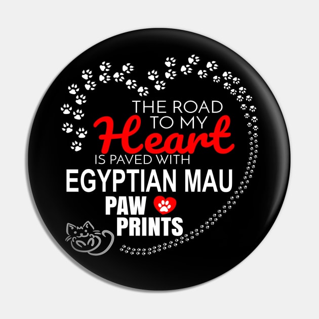 My Egyptian Mau Paw Prints - Gift For Egyptian Mau Parent Pin by HarrietsDogGifts