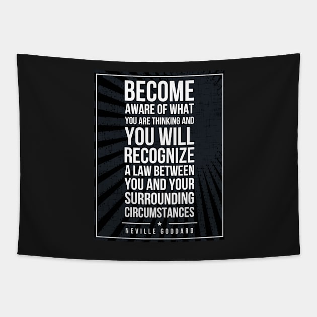 Neville Goddard quote Subway style (white text on black) Tapestry by Dpe1974