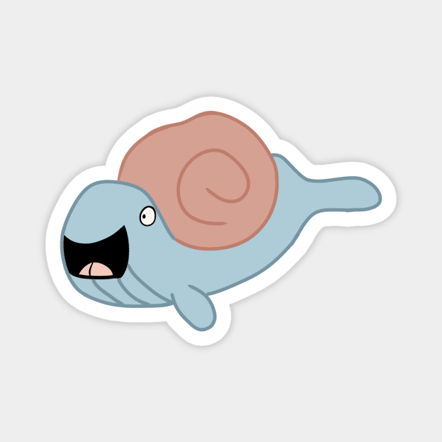 Snail whale Magnet by Scootin Newt