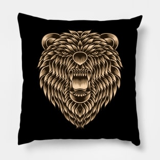 Artwork Illustration Unique Bear Head Pillow