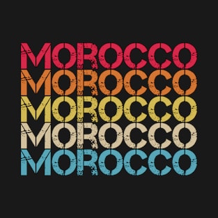 Morocco Retro Vintage Distressed Country Souvenir Gift T-Shirt