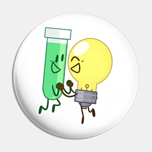 Test Tube x Lightbulb (Inanimate Insanity) Pin