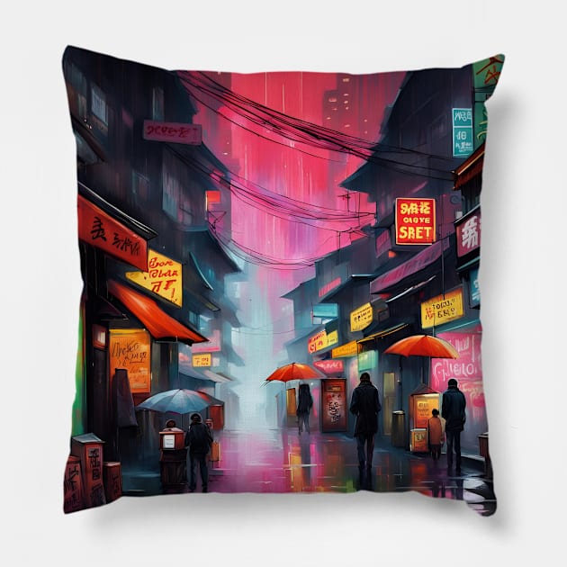 Neon Nights Pillow by Lyvershop