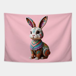 Floral Rabbit Tapestry