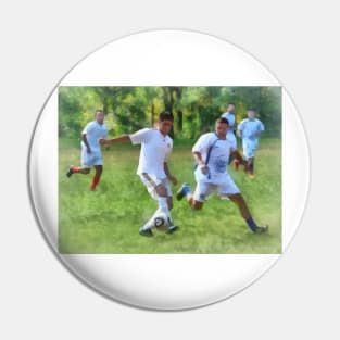 Soccer - Kicking Soccer Ball Pin