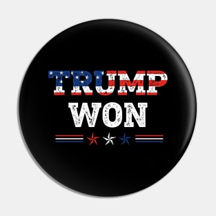 Trump Won 2024 Keep America Great Pin