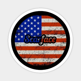 Scarface / USA Flag Vintage Style Magnet