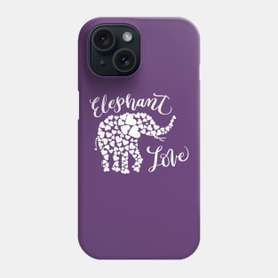 Elephant Love Elephants White Elephant Hearts Phone Case