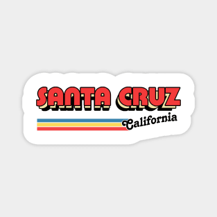 Santa Cruz, CA \/\/\ Retro Typography Design Magnet