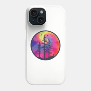 Tie Dye Sky and Trees Phone Case