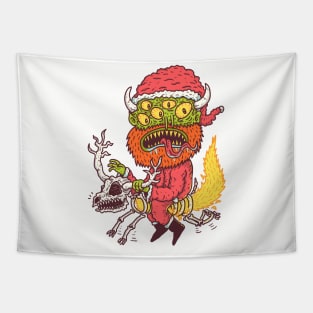 Alien Santa Tapestry