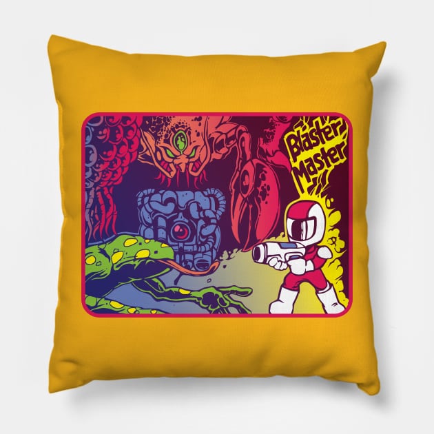 Blaster Master Retro Video Game 80s Pillow by dposhirts