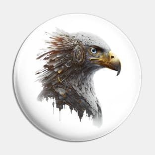 Iron eagle face Pin