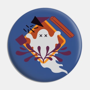 Halloween Ghost Abstract print art style Pin