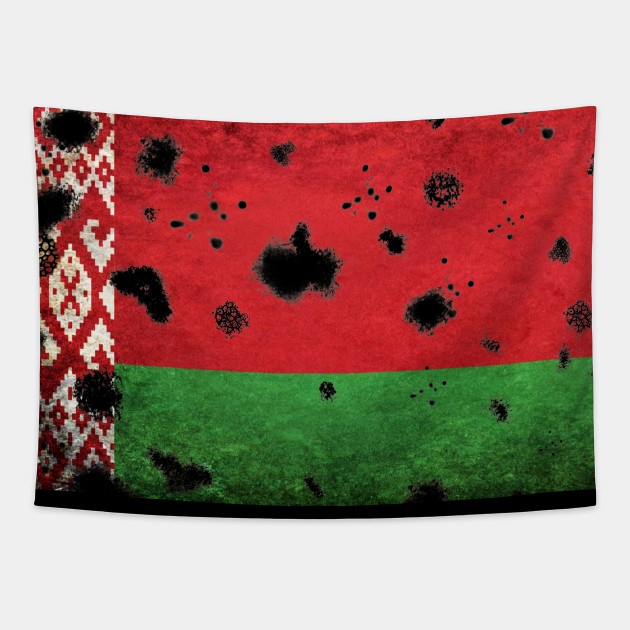 Belarus Flag Grunge Belarus Tapestry Teepublic