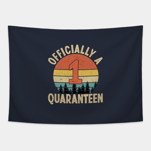 officially a quaranteen 1st birthday Tapestry by Yoyo Star