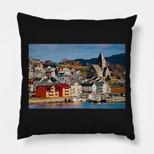 Kristiansand Town and Church Norway Pillow