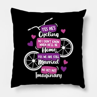 Funny Cyclist's Wife Gift Pillow