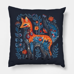 A Fox Scandinavian Art Style Pillow