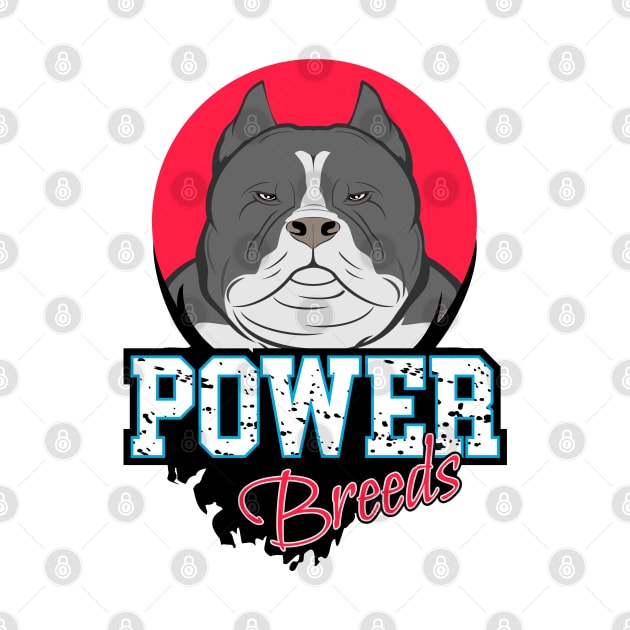 American Bully | Black White Power Breeds by VISUALUV