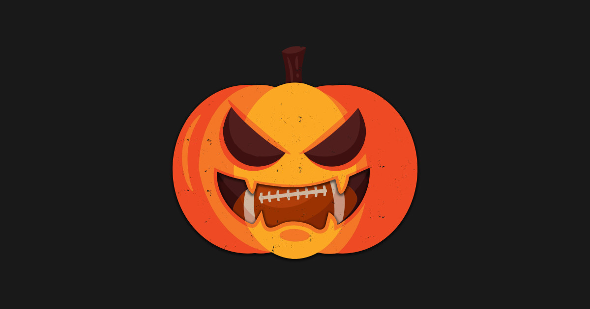 Halloween Scary Pumpkin Carving Eat Football Ball Costume