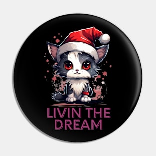 Christmas Cat Positive Quote Pin