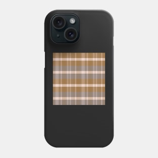 Light Academia Aesthetic Iagan 2 Hand Drawn Textured Plaid Pattern Phone Case